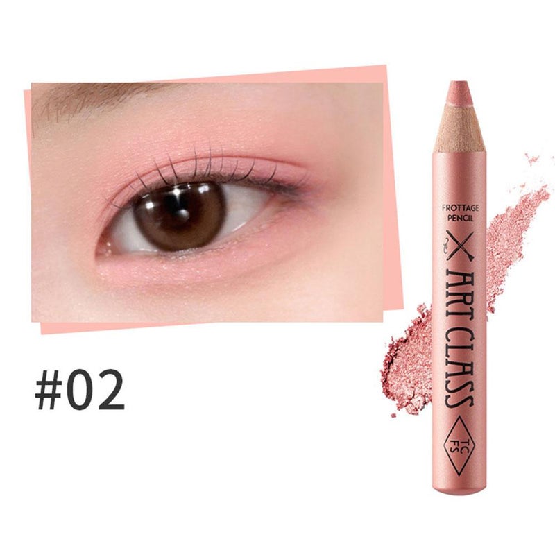 Multi-functional 3D highlighting eyeshadow stick for under-eye bags, perfect for beginners to brighten their eyeshadow and create a shimmery champagne eye makeup look.